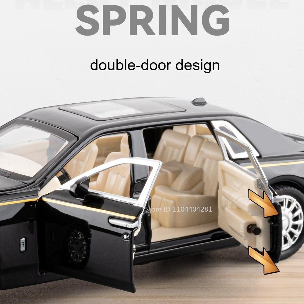 AAZH1 1:32 Rolls Royce Phantom Wraith Spielzeugautos Druckguss-Legierungsmodell mit Sound Licht Rückzieher Türen zu öffnen Autos Geschenk für den Geburtstag eines Freundes