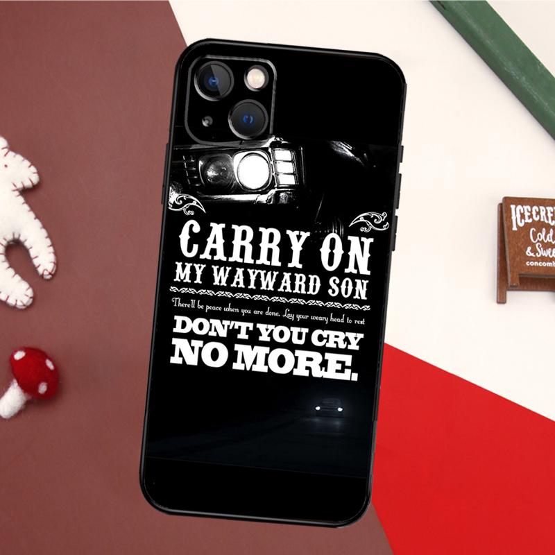 

Сверхъестественное CARRY ON MY WAYWARD SONS Чехол Для iPhone 16 Pro Max 14 13 12 11 15 17 Pro Max mini 15 16 Plus 16e 17 Air Задняя Крышка iPhone 14Pro MAX