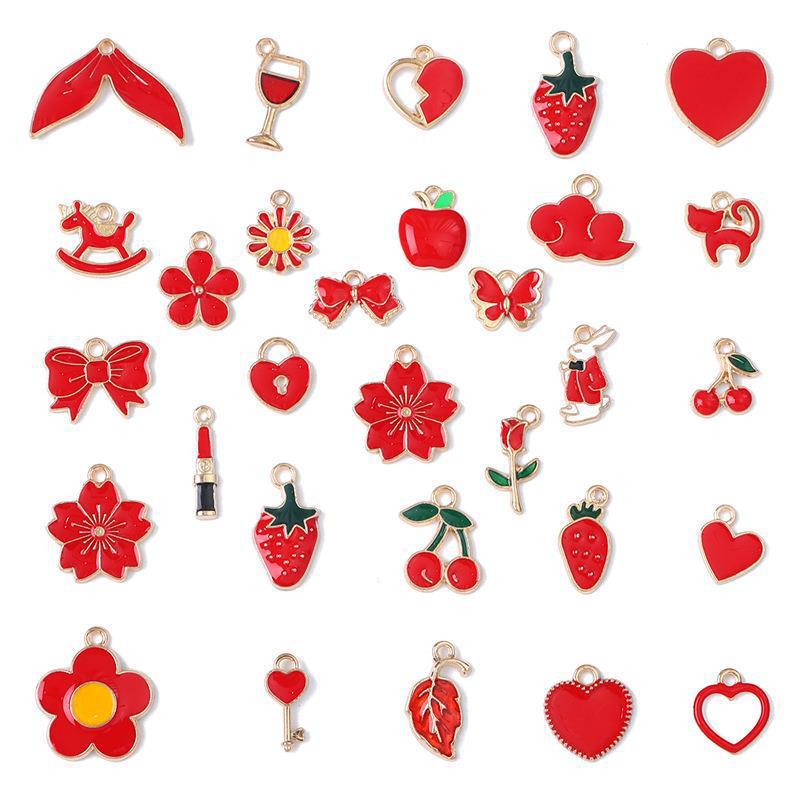 Cute Cartoon Oil Drop Panda Smiley Face Alloy Pendant for DIY Bracelets & Necklaces