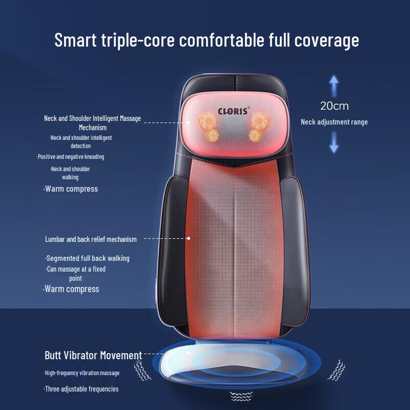 

CLORIS S730 Neck and Back Kneading Heat Massage Cushion