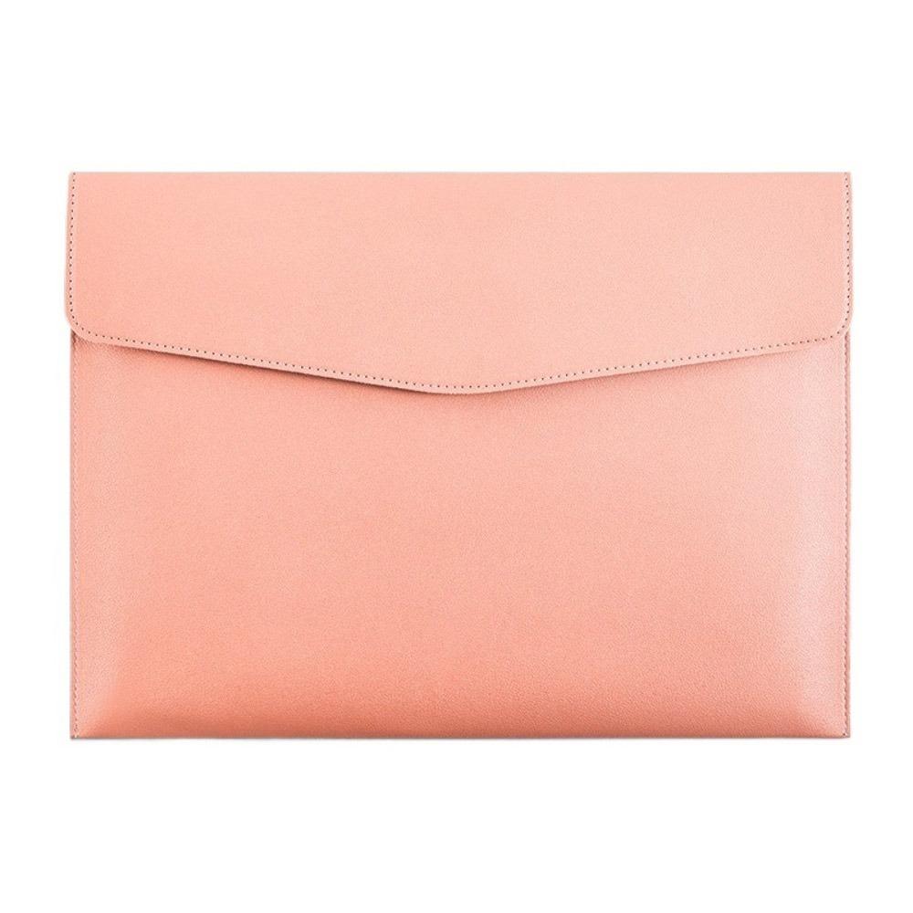 Large Capacity Leather Document Pouch Leather File Bag Stationery Dustproof Leather File Folder