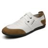 2025 Spring and Autumn New Men's Daily Casual Leather Shoes Men's Youth Versatile White Single Shoes Soft Leather Soft-soled Shoes 3367