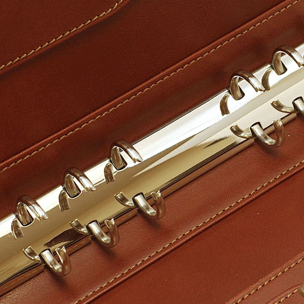 Franklin Planner Compact System Organizer with TATSUNO Natural Leather Binder, 20mm, with Belt, Brown, 64740