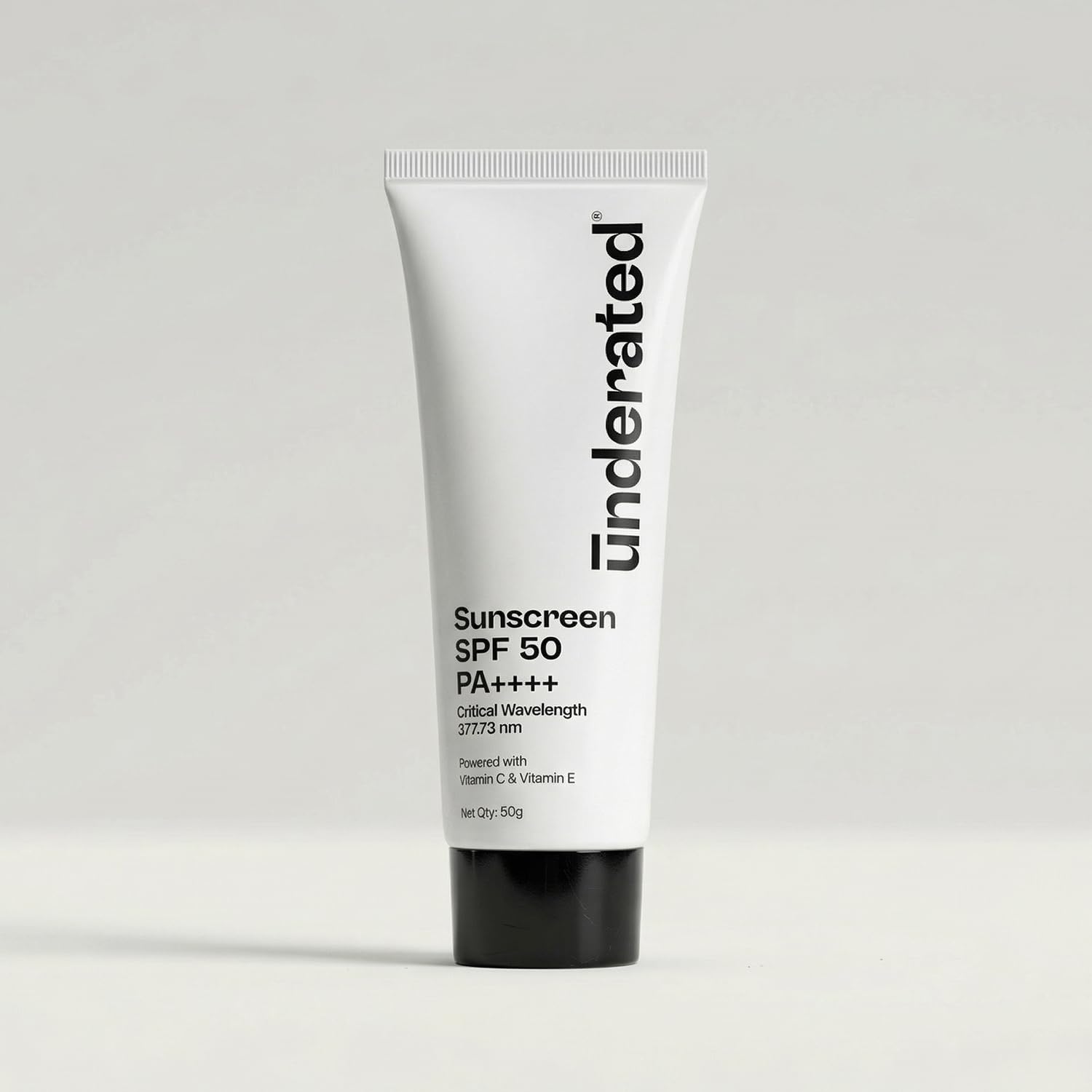 

Underated Sunscreen Spf 50 Pa++++ Powered With Vitamin C & Vitamin E For Broad Spectrum Uv A, Uv B & Blue Light Protection | Silicone Free, Non-C