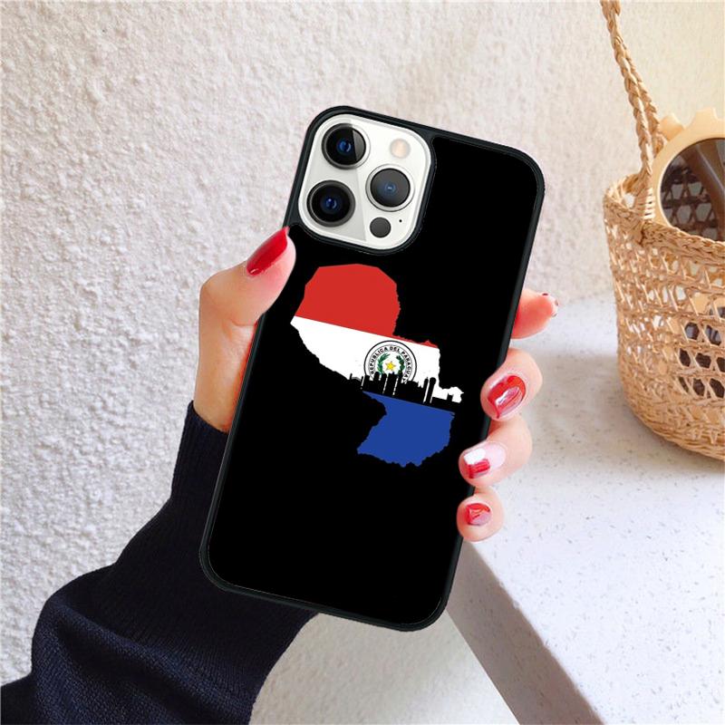 Paraguay Flag Phone Case for iPhone 17 Air 16 15 14 12 13 PLUS 11 PRO MAX Back Cover Fundas Shell