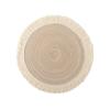 Nordic Style Dinner Placemat Tassel Woven Cup Mat Vase Pad Round Ramie Placemat  Dining Table