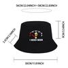 MLFO “I Need Beer” Printed Boater Hat – Lightweight, Foldable Sun Hat, Fishing Hat, Unisex, Casual and Fashionable Headwear