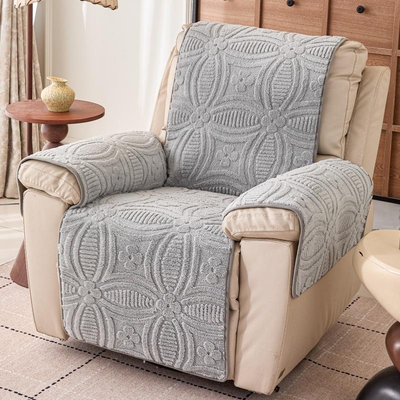Sofa Cushion Single Seat Thick and Comfortable Cotton Velvet Anti Slip and Skin Friendly All Season Universal Backrest Cushion