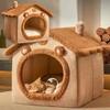 Pet Supplies Bedhouse Foldable Pet House Detachable Washable Cat House Puppy Cave Sofa