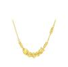 Vietnam Sand Gold Koi Necklace: Five Emperor Coins, Crushed Ice Design - Elegant Clavicle Chain, Perfect for Qixi Birthday Gift