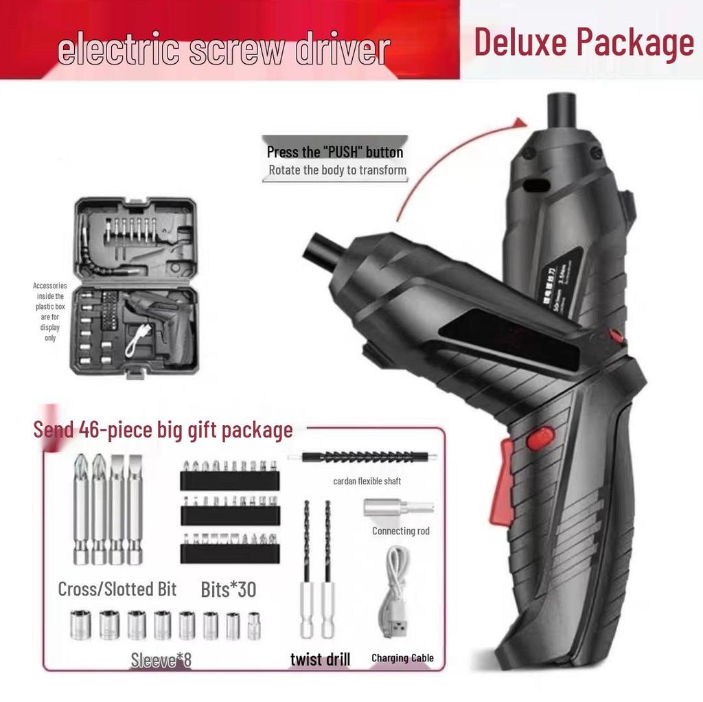 Rechargeable Multi-functional Electric Screwdriver & Drill Tool Set