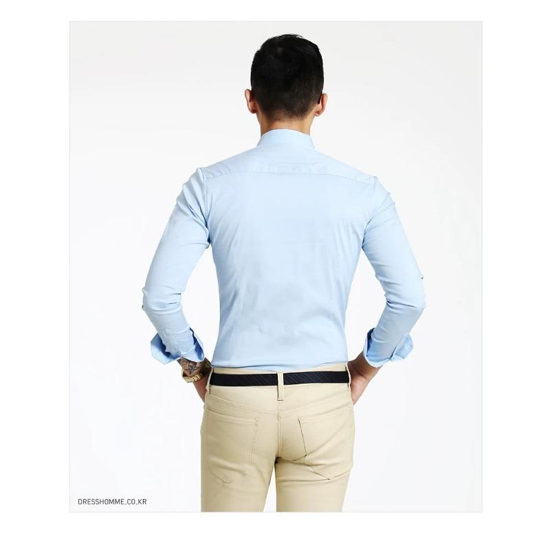 Solid Color Wine Red Non Iron Slim Fit Long Sleeve Business Casual Men Dress Shirt