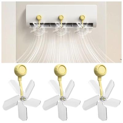 3Pcs Windmill Shaped Wind Deflector Suction Cup Mounted Wind Shield Air Guide Cover  Air Conditioner