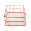 1pcs Rose Gold Hollow Metal Pen Holder Case Organizer Office Desk Stationery Decor