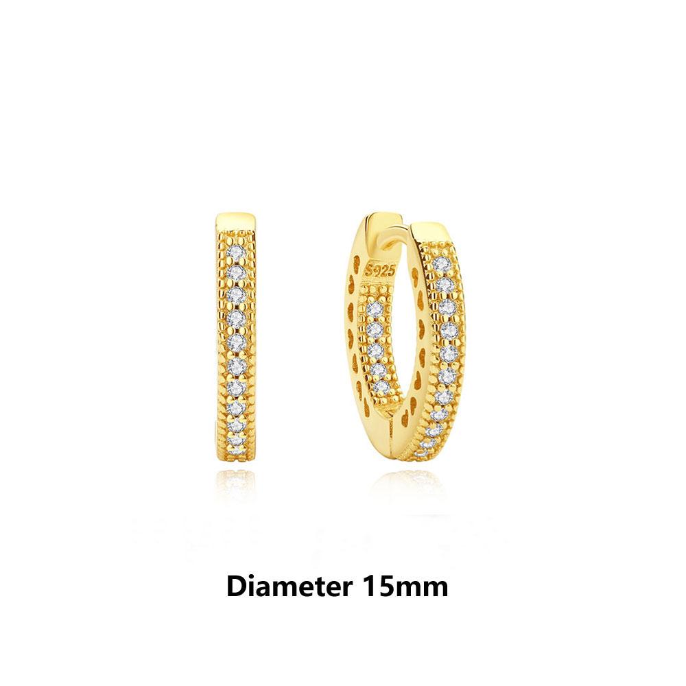 New Original 925 Silver Earrings For Women Piercing Hoop Love Heart Earings Rose Gold Wedding Gift Luxury Jewelry