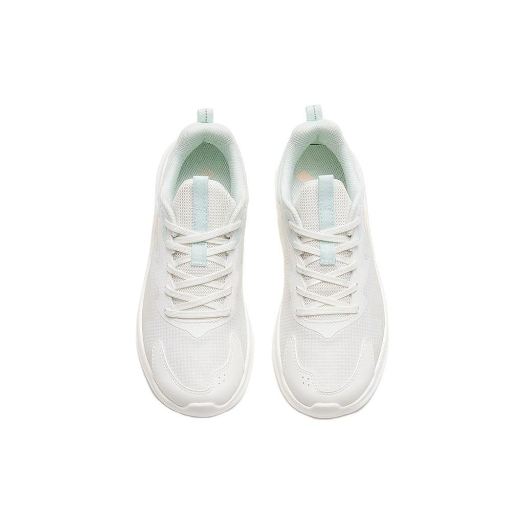 Anta Textile, Synthetic Leather Low top Casual Sprint Running Shoes Women's White Green 922625558F-1