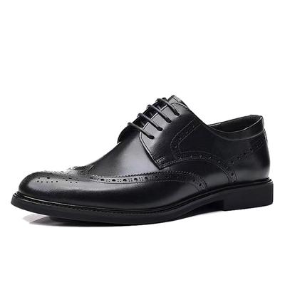 Fashion Business Genuine Leather Shoes Men Breathable Rubber Formal Dress Wedding Shoes Male Wear Soft Bottom Soft Surface Men's Pumps