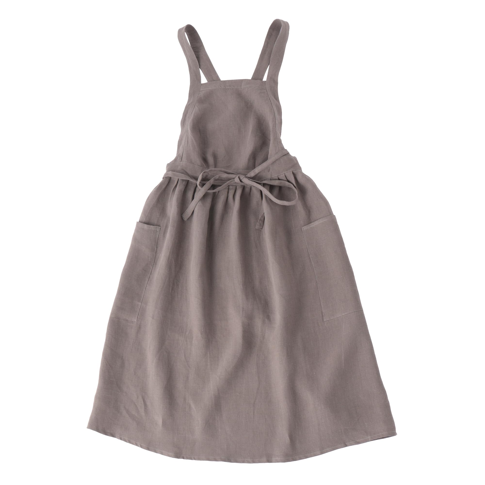 

Apron Pleated Dress Apron jubileeapronLN010 Beige Grege Total Length [Jubilee] 98.5cm