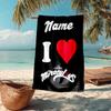 Custom Name Ultra-Soft Beach Towel with Ladybug Theme,Ideal for Pool - Camping, Diving - Perfect Travel Essential, Vibrant Beach Towel.