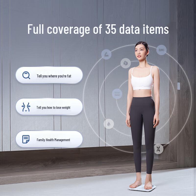 PICOOC Smart Körperfettwaage Mini Lite mit 15 lbs Widerstandsband