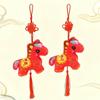 Red Year Of The Horse Pendant Traditional Spring Festival Tassel Pendant  Car