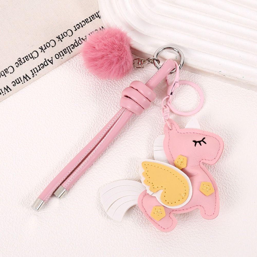 Cartoon Zodiac Pony Bag Pendant Elegant Chinese New Year Gift Kawaii Horse Keychain Birthday Gift