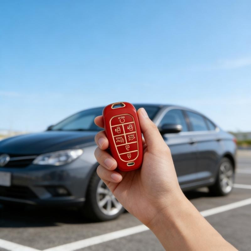 Car Key Cover for 2022 Replacement 7 Buttons Remote Key Fob Case Full Protection Sleeve Flexible Protective Shell