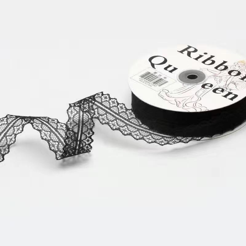 "50-Yard 3cm Hollow Lace Satin Ribbon for Cakes & Bouquets"