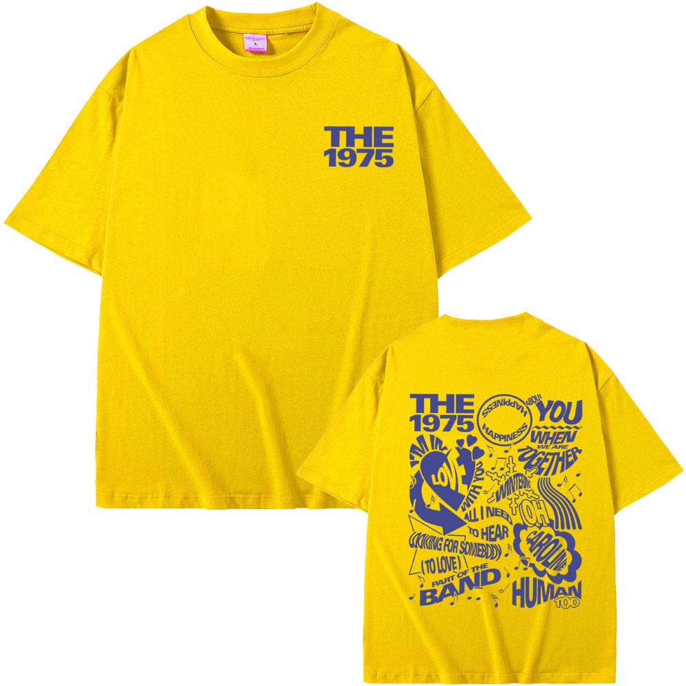 Britská indie alternativní rocková kapela The 1975 Grafické tričko Pánské Pohodlné Nadměrné tričko Pánské Vintage Streetwear Gotická trička