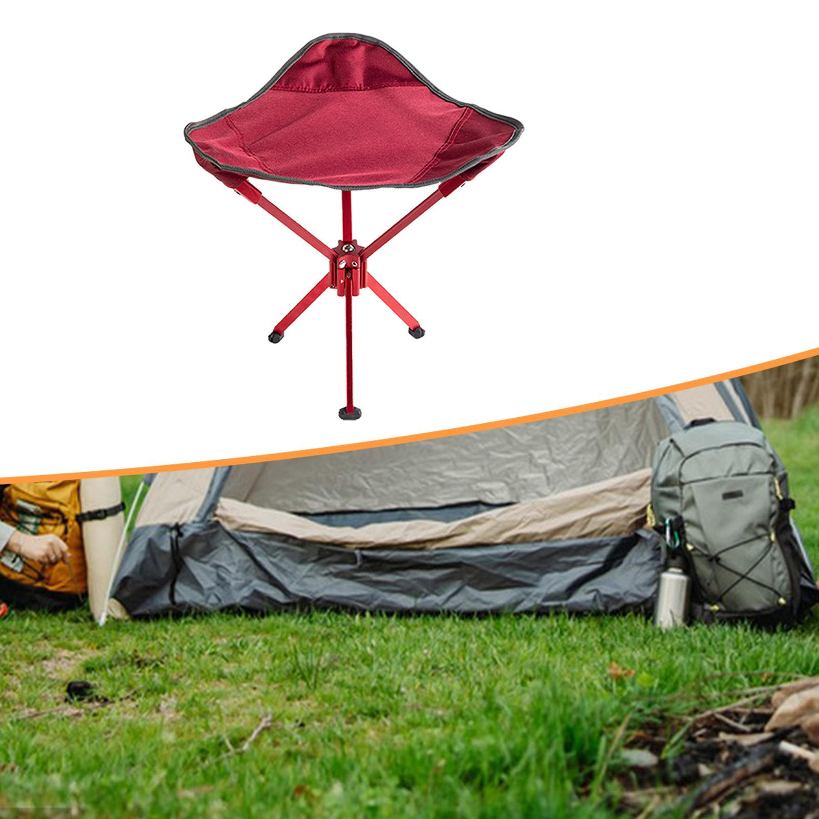 

Camping Stool Seat Portable Folding Lightweight Small Foldable Chair Outdoor Fishing for червоний