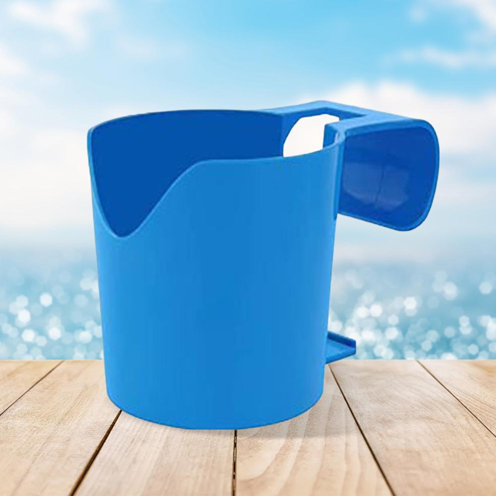 1-2PCS Pool Cup Holder No Punching Portable Beverage Holder Reusable Swimming Pool Side Storage Shelf for Above Ground Pools