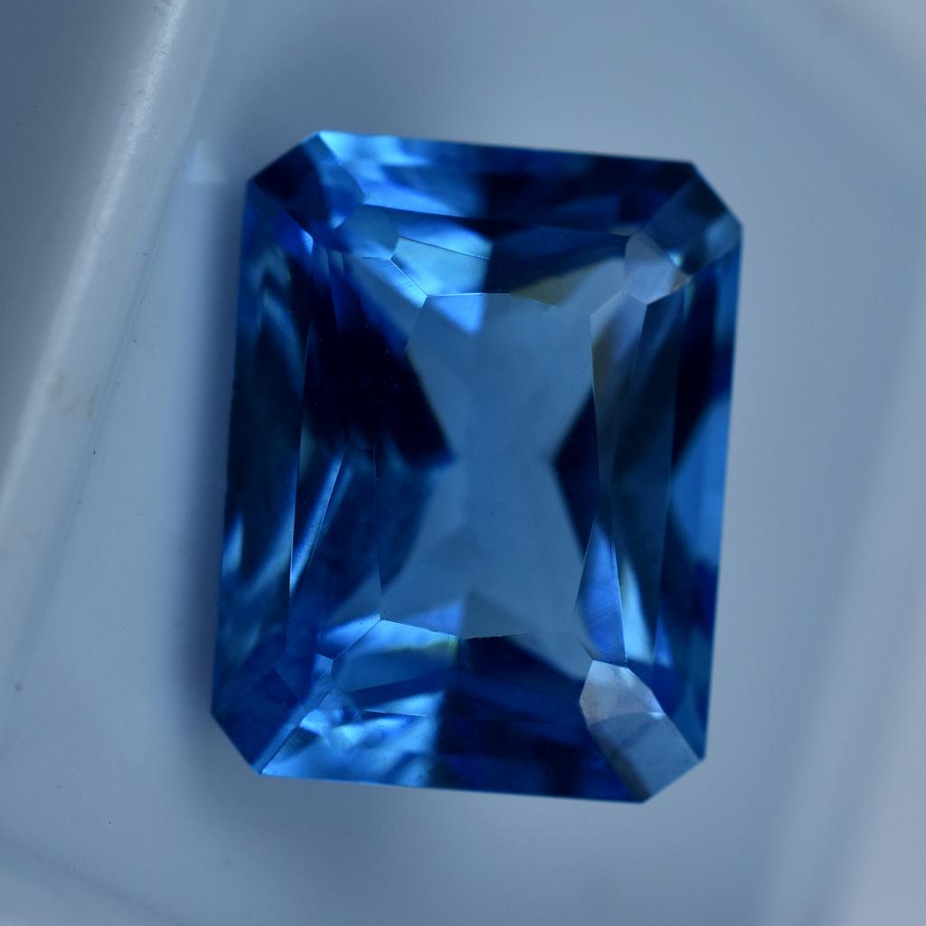 9.75 Ct Rare Sapphire CERTIFIED Loose Gemstone Natural Unique Blue Emerald Cut AR-582
