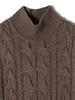 Ships WRAPINKNOT Special Order High Neck Short Sleeve Cable Knit 316450004 Brown One Size Women's