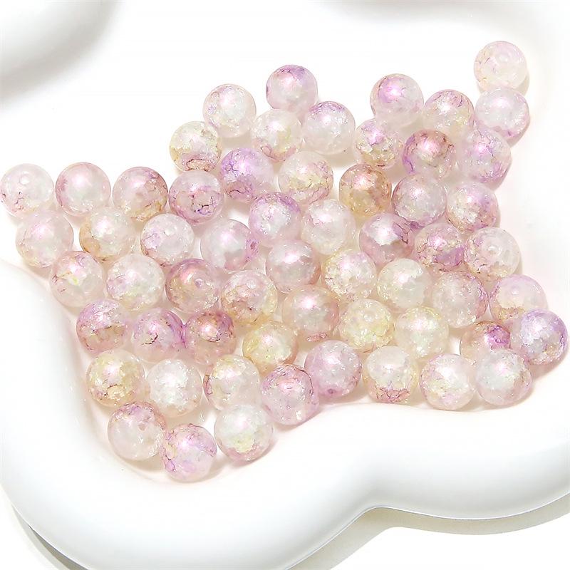 

Aurora Purple Jade Shattered Glass Round Beads for DIY Jewelry - Bracelets, Necklaces, Accessories