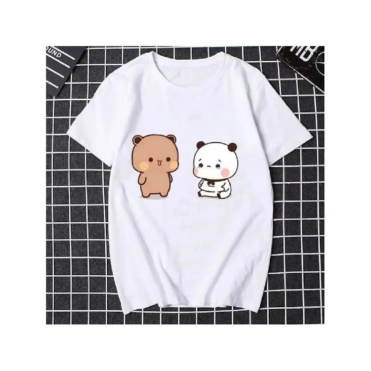Bubu Dudu Print T Shirt Funny Anime Women Crew Neck Top Comic Manga Unisex Summer Clothes Women Clothes