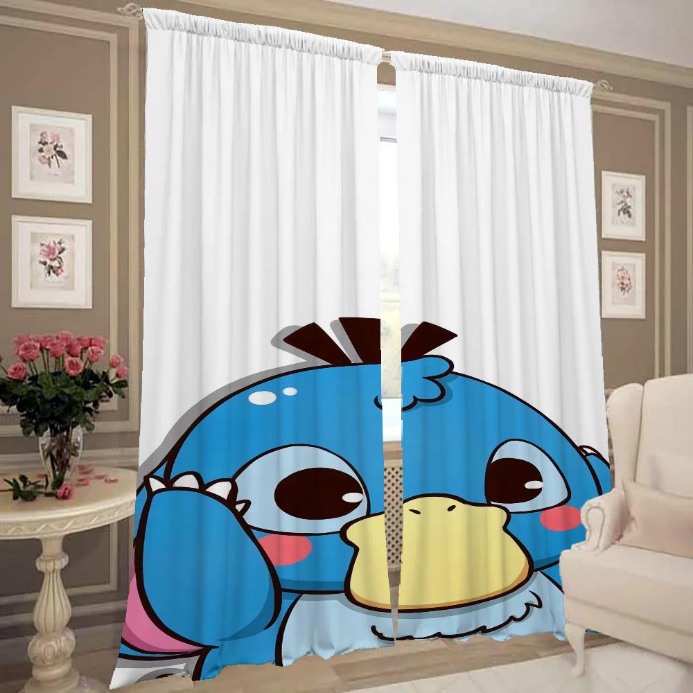 Heiminterieur Küchenvorhänge für Wohnzimmer 2 Stück Verdunklungsvorhänge Türvorhang P-psyduck Raumteiler Schlafzimmerdekoration