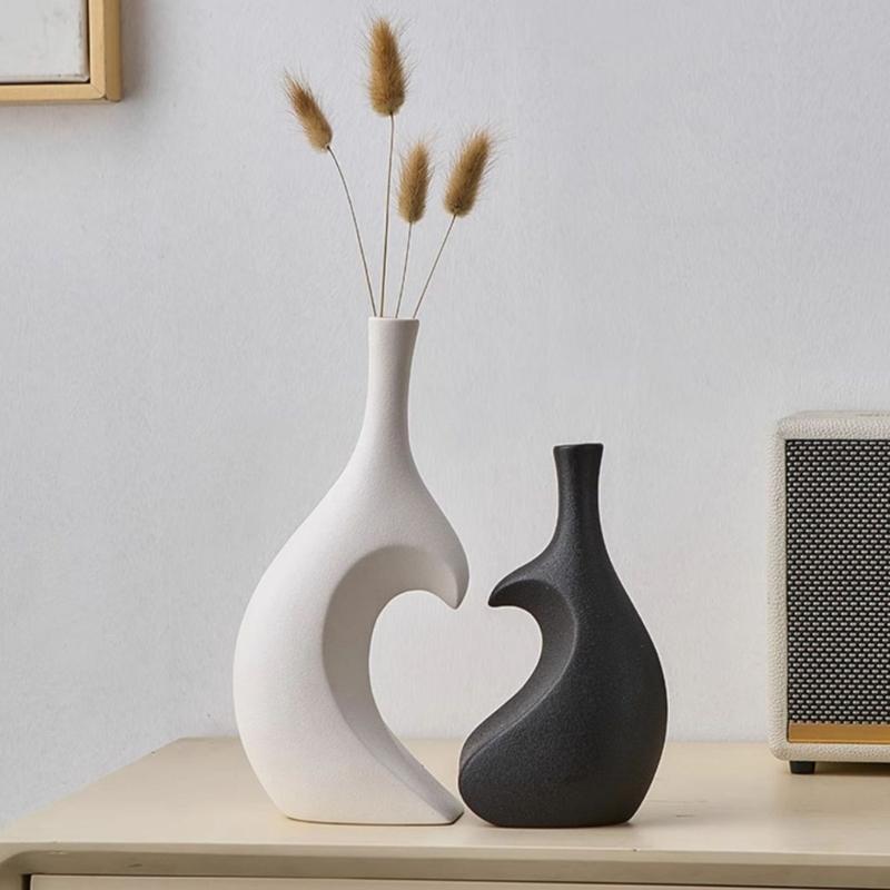 Artistic Ceramic Flower Vases Desktop Vases Interior Decorations For Homes Desk Ornamentation Modern Homes Display