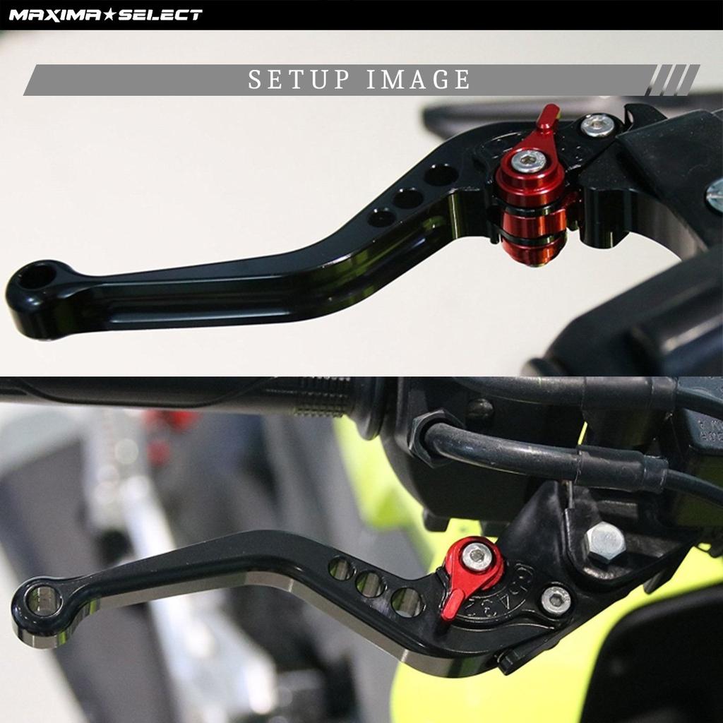 MAXIMASELECT Brake and Clutch Lever Set and with Adjustable Angle Function for Majesty Cygnus and SMAX (Left Right) (Silver) S, X, SR, BW'S, R,