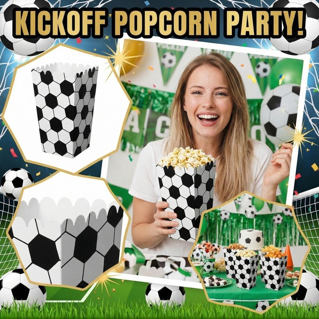 Hexagon Pattern Paper Popcorn Box for Parties Events Movie Nights Durable Disposable Snack Container