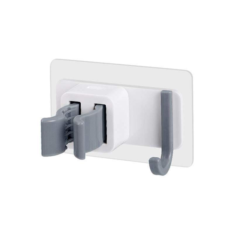 1/2/3Pcs Abs Wall Mounted Mop Storage Rack No Nail Holder Waterproof Household Organizer For Bathroom Kitchen
