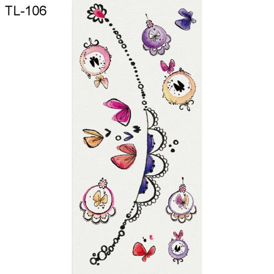 Fashion Butterfly Dragon Flower Body Art Temporary Fake Tattoo Sticker Decal