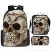 Skull Schoolbag for Primary School Students, Kindergarten New Schoolbag for Boys and Girls, Grades 2345 and 6