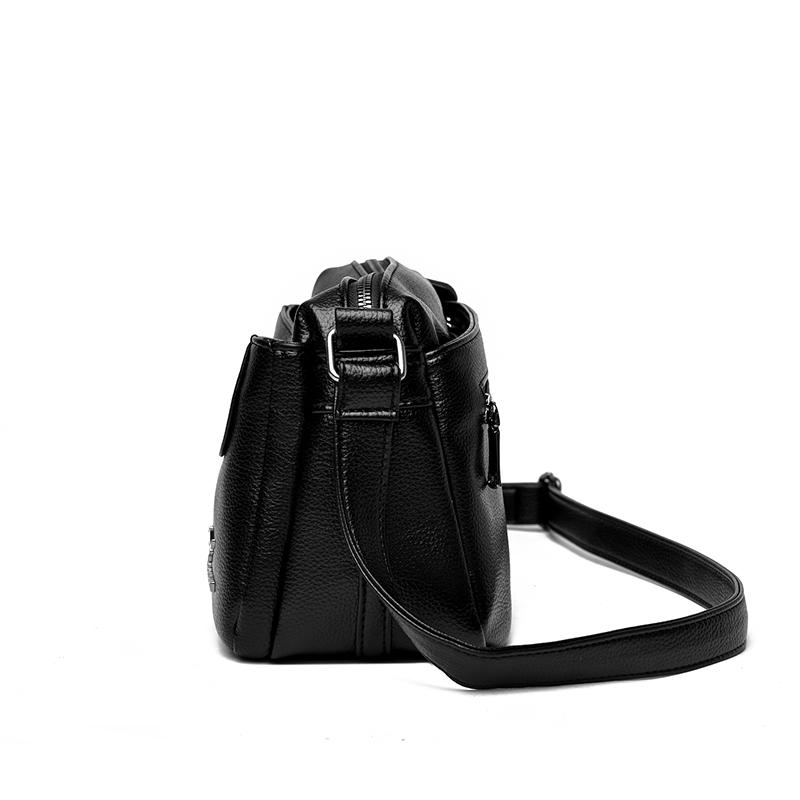 Fashionable Women's Leather Crossbody Bag, Elegant Shoulder Bag, Women's Large Capacity Crossbody Bag, Retro Shoulder Bag, Multi Pocket Shoulder Bag