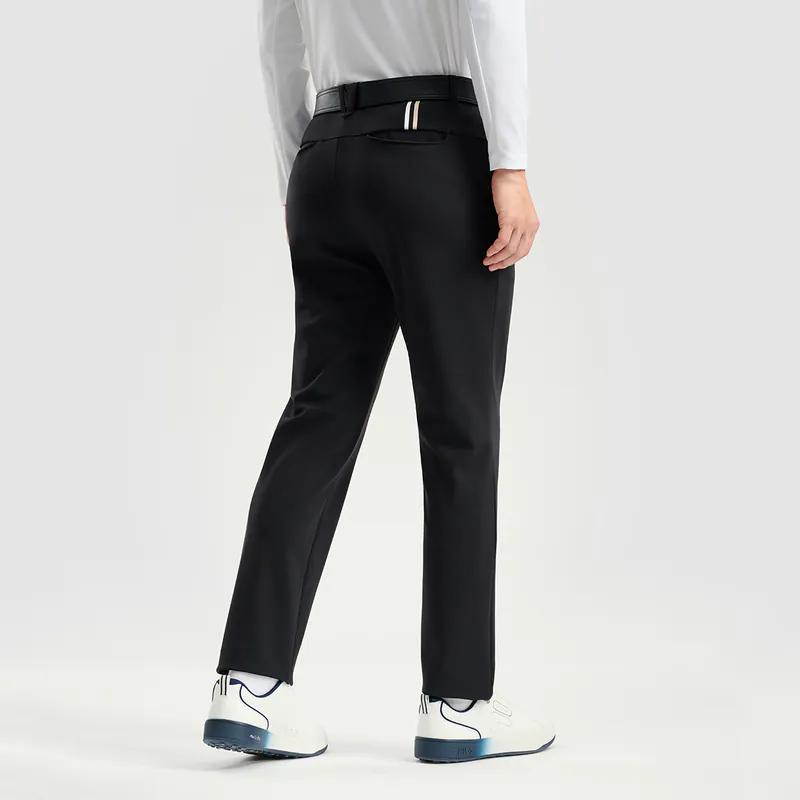 Fila Golf Classic Versatile High Elastic Soft Comfortable Straight Leg Knitted Sports Pants Men Bottoms A11M545601FBK