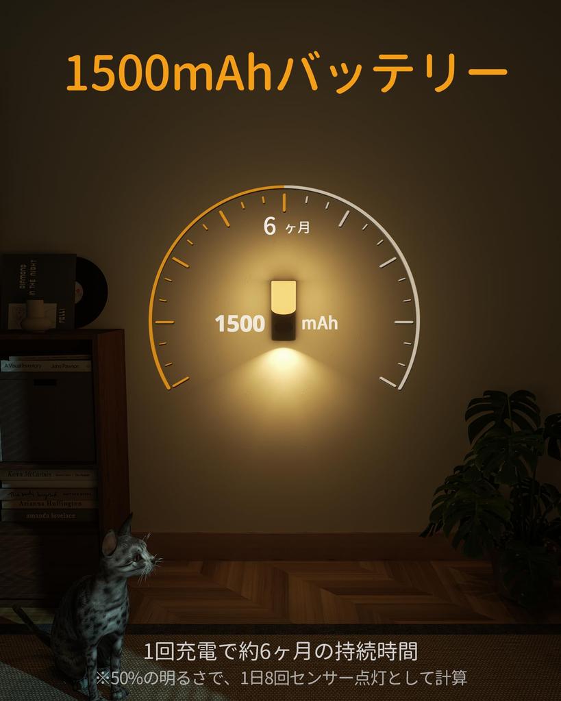 Lumină LED cu senzor Lyridz, Lumină cu senzor de mișcare pentru interior, Încărcare USB, Lumină de perete, Dimare în 5 trepte, Lumină de podea, Funcționare magnetică, Fără instalare