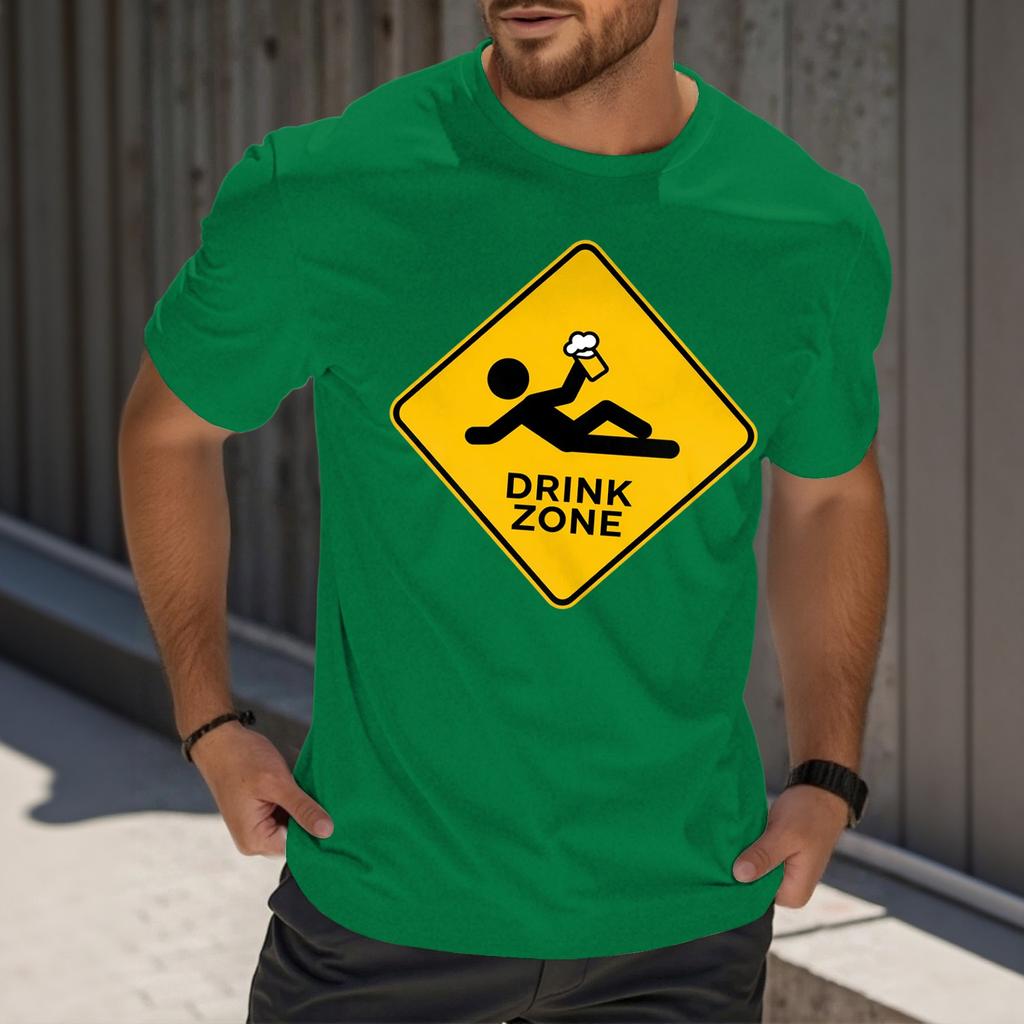 Men's Crew-neck Casual Printed Short-sleeved T-shirt Top