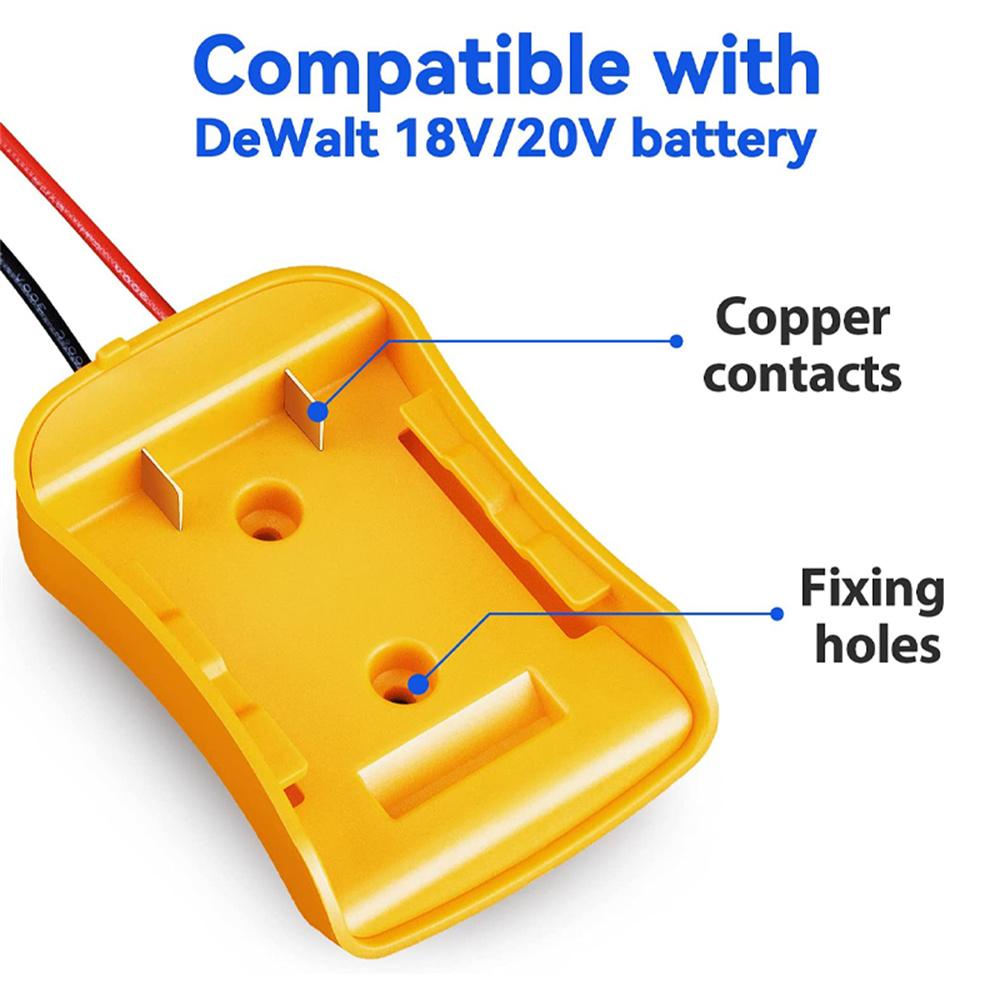 DIY Battery Converter For 18V/20V Max Battery Dock Power Connector 12AWG