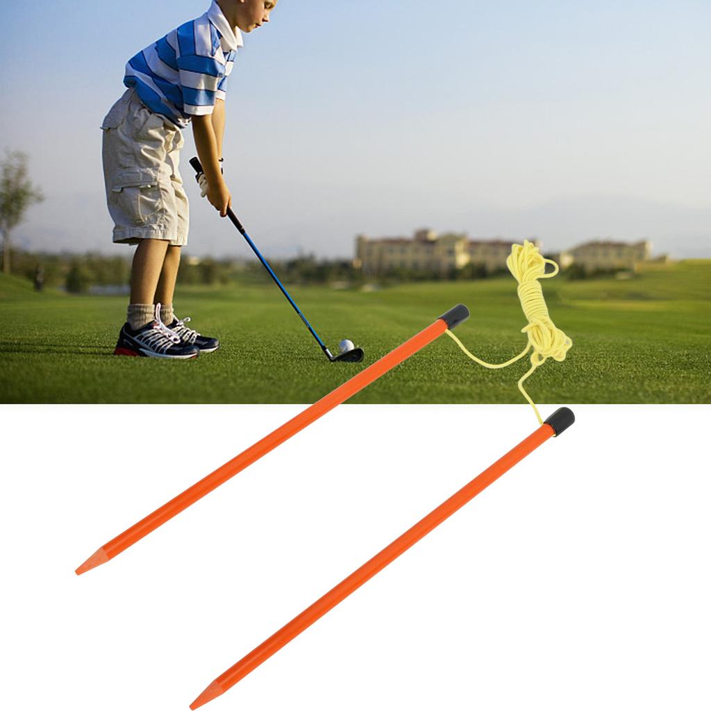 Fiberglass Golf Direction Indicator Golf Alignment Stick Golf Swing Corrector Training Aid Rod Yellow A426