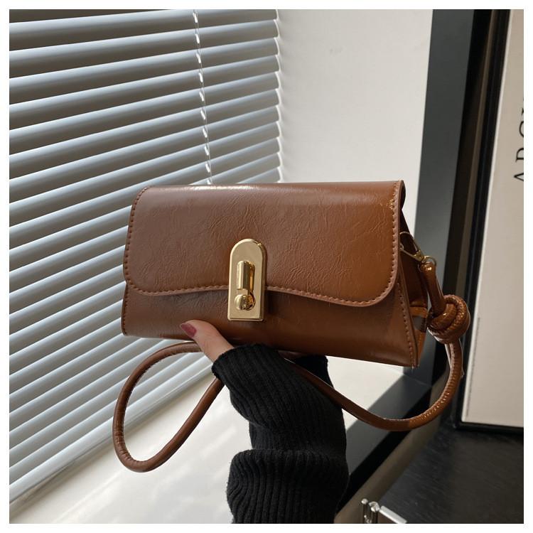 Pu Small Square Crossbody Bag With Stitching For Daily Casual Wear