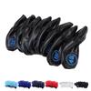 8Pcs Club Iron Head Covers Set Soft PU 48 50 52 54 56 58 60 62 Degree Mark for Brassie